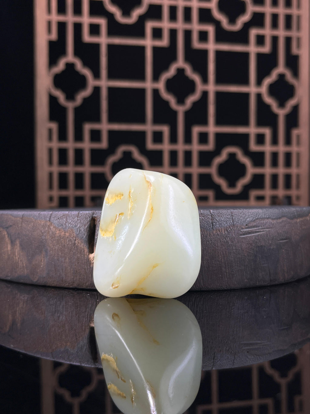 新疆和田玉白玉籽料原石洒金皮挂件4（yc233823）