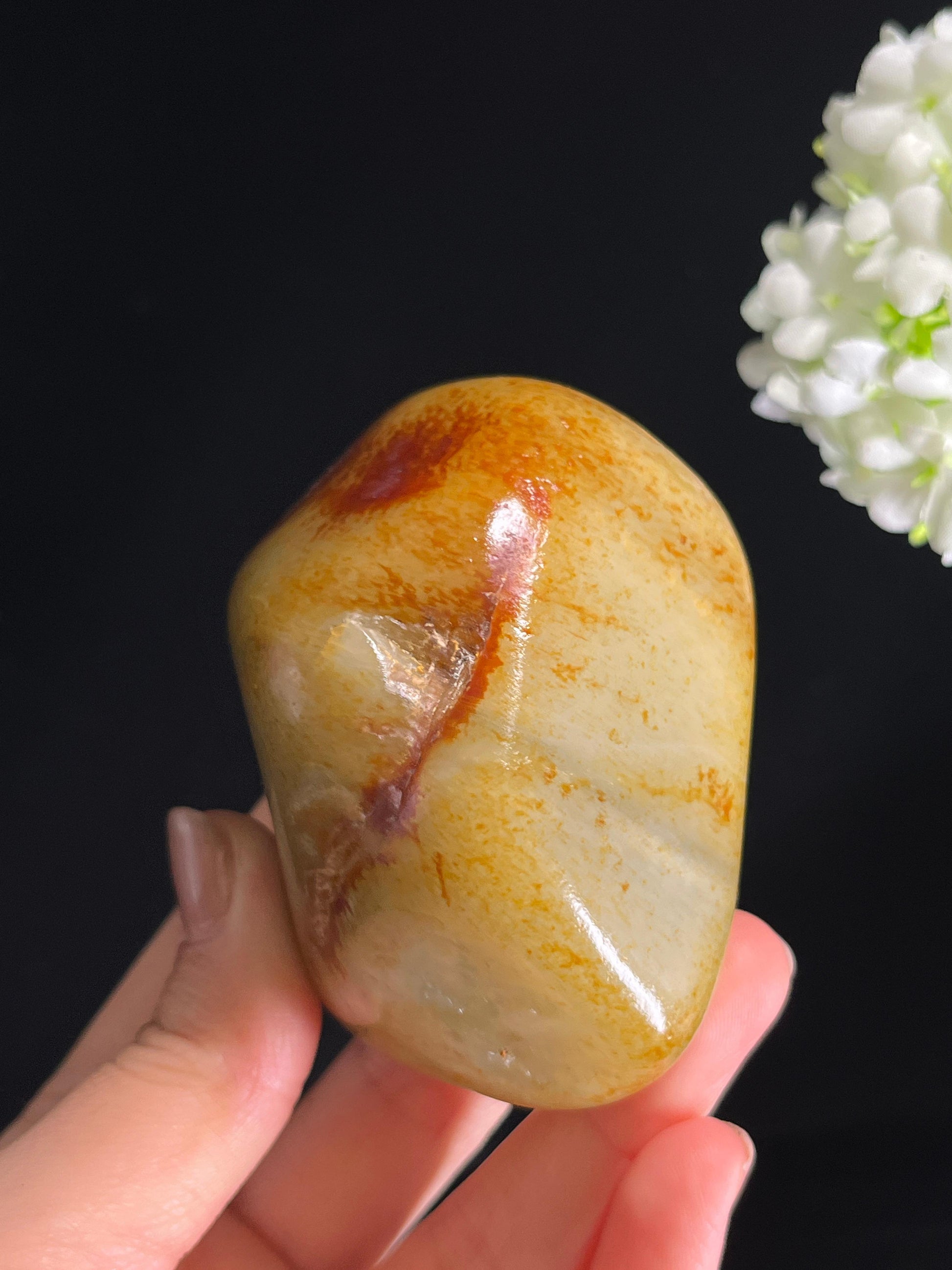 和田玉青白玉洒金皮“烟暖云纹”籽料原石（yc278557）