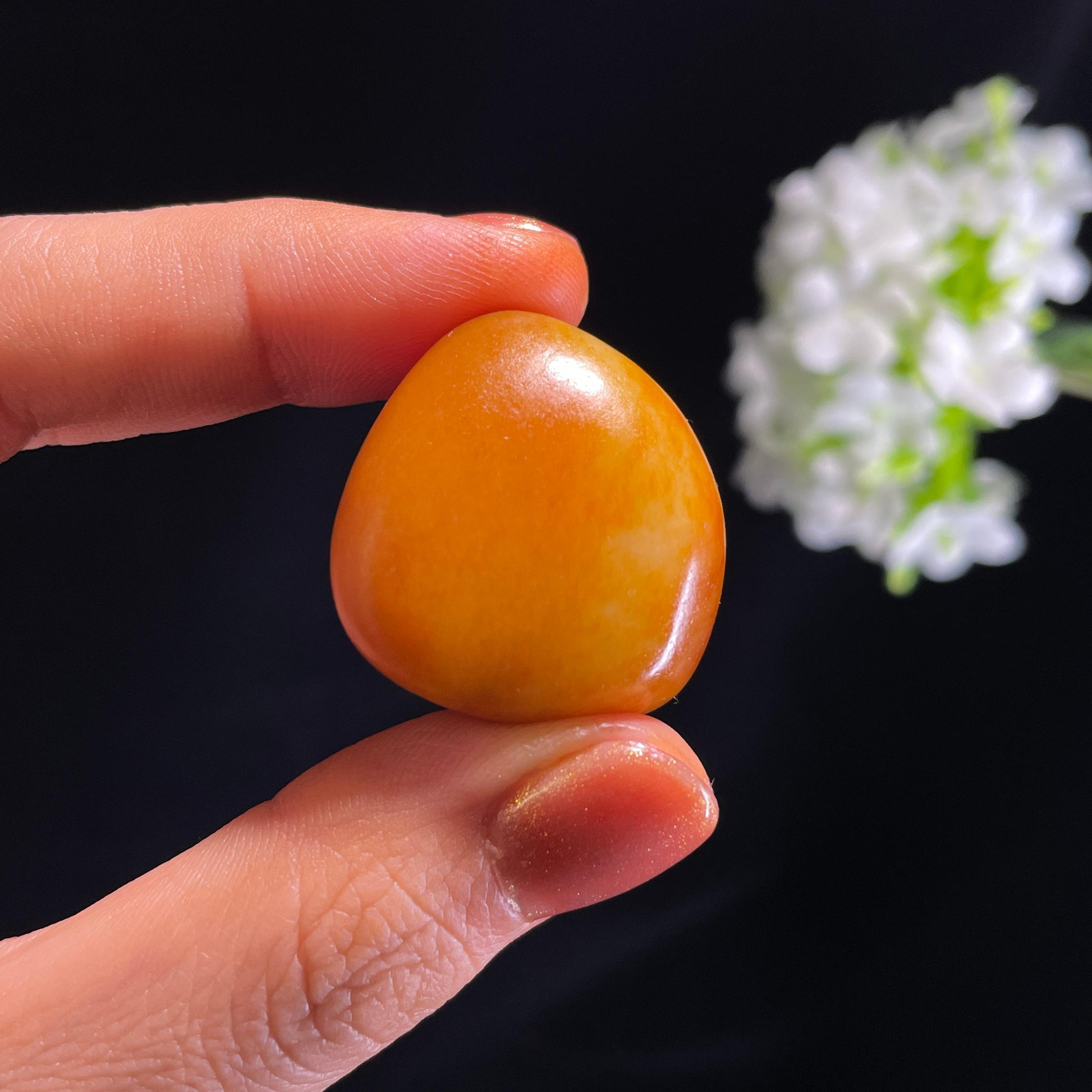 新疆天然和田玉“金霞覆玉”黄沁籽料（yc376187）