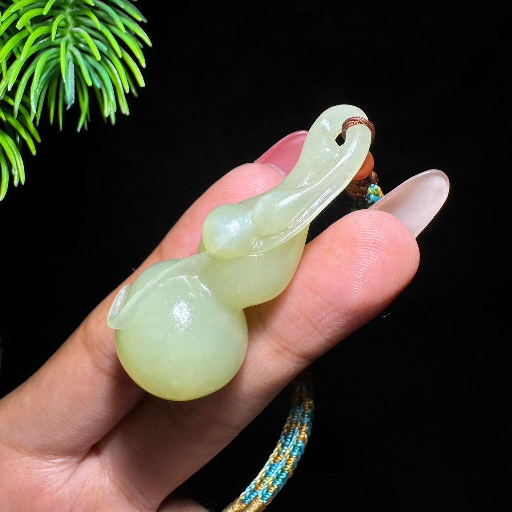 和田玉山料黄玉葫芦（yc714994）