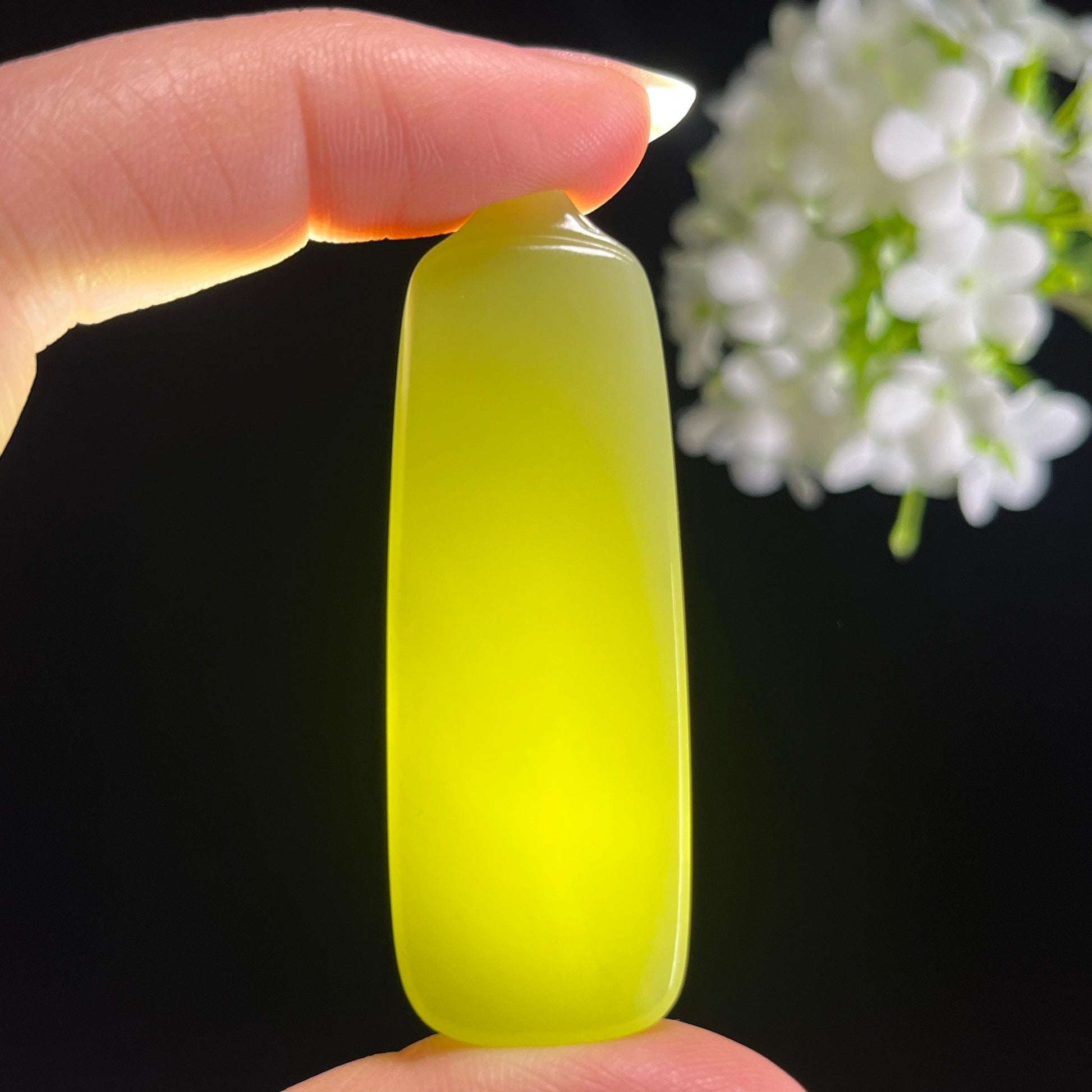 新疆天然和田玉“浅云凝翠”青玉平安无事牌（yc328308）