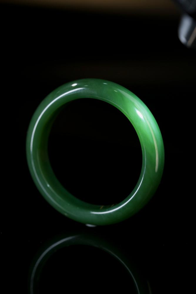 新疆天然和田玉碧玉手镯6（yc253293）