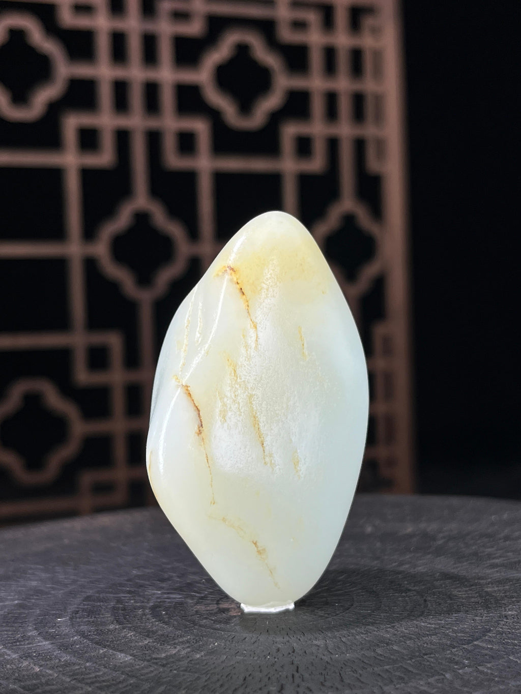 新疆和田玉白玉籽料原石洒金皮挂件3（yc233794）