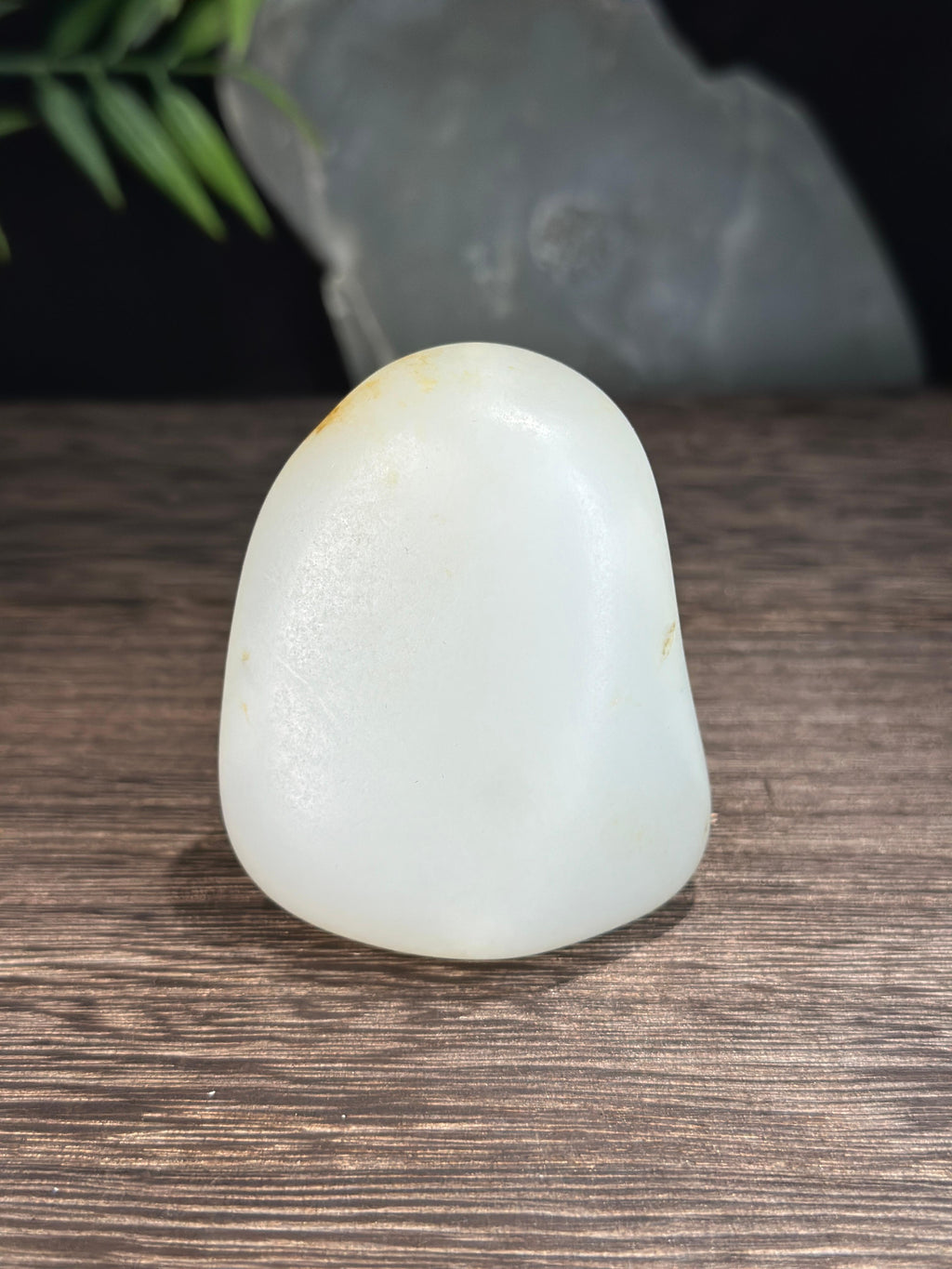 典藏级新疆和田玉白玉意境洒金皮籽料手把件（yc742859）