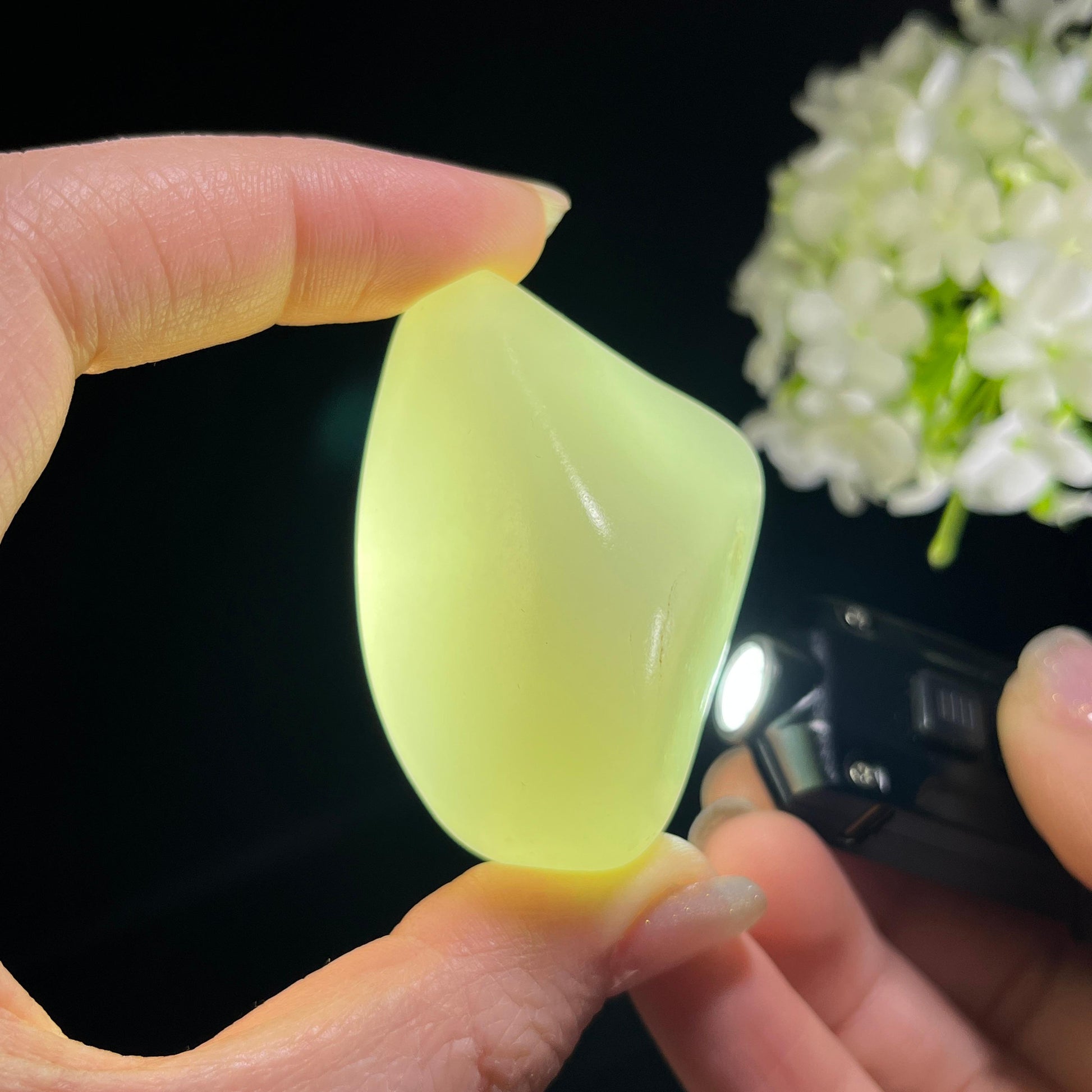 和田玉一级白“素月分辉”光白籽籽料（yc353892）