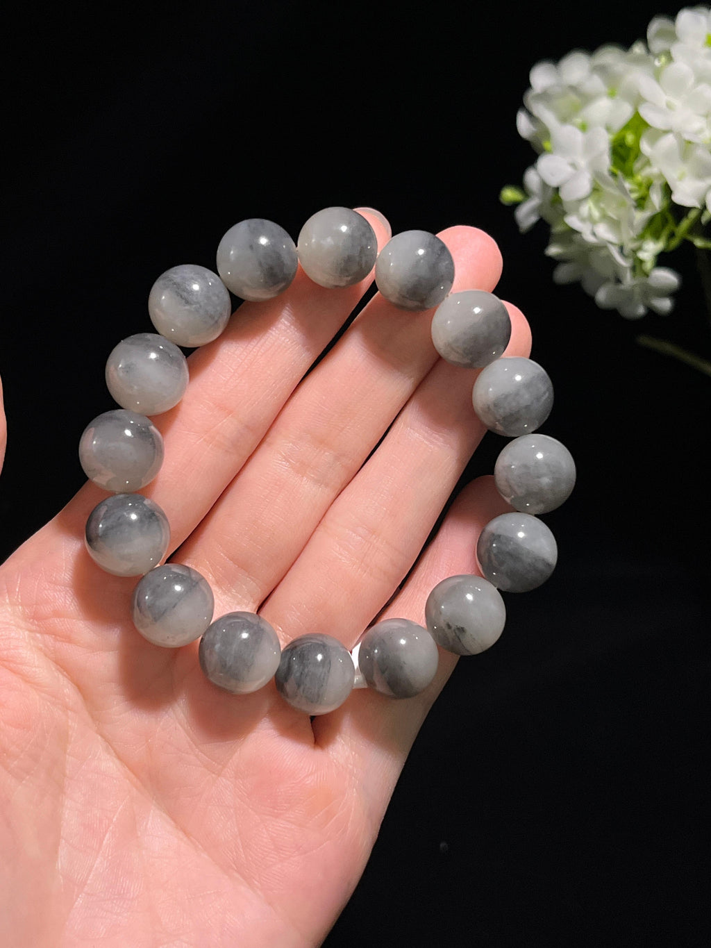 和田玉青花手串（卡12）（yc246349）