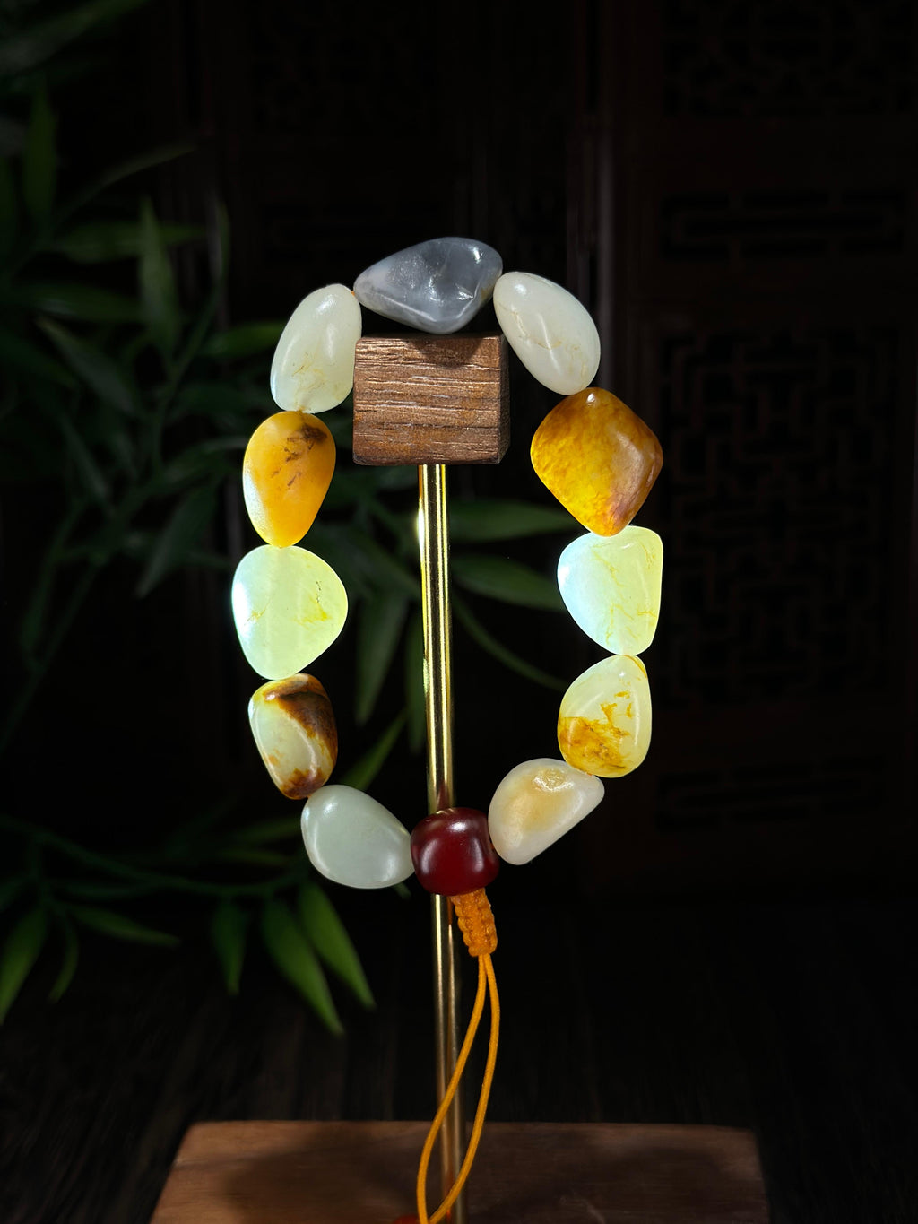 新疆和田玉精品多宝原籽手串（11颗）（yc696912）