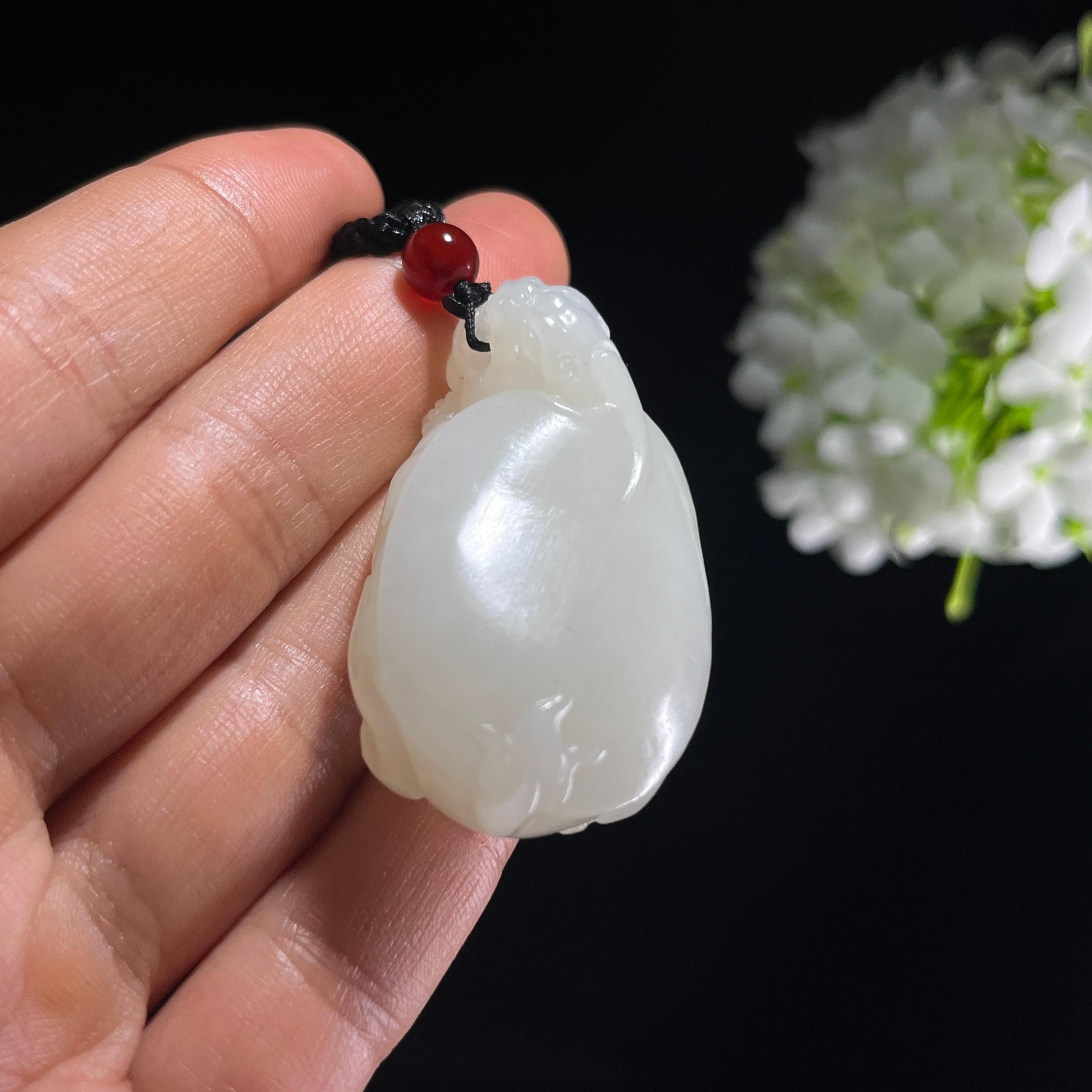 和田玉白玉貔貅挂件（yc393081）