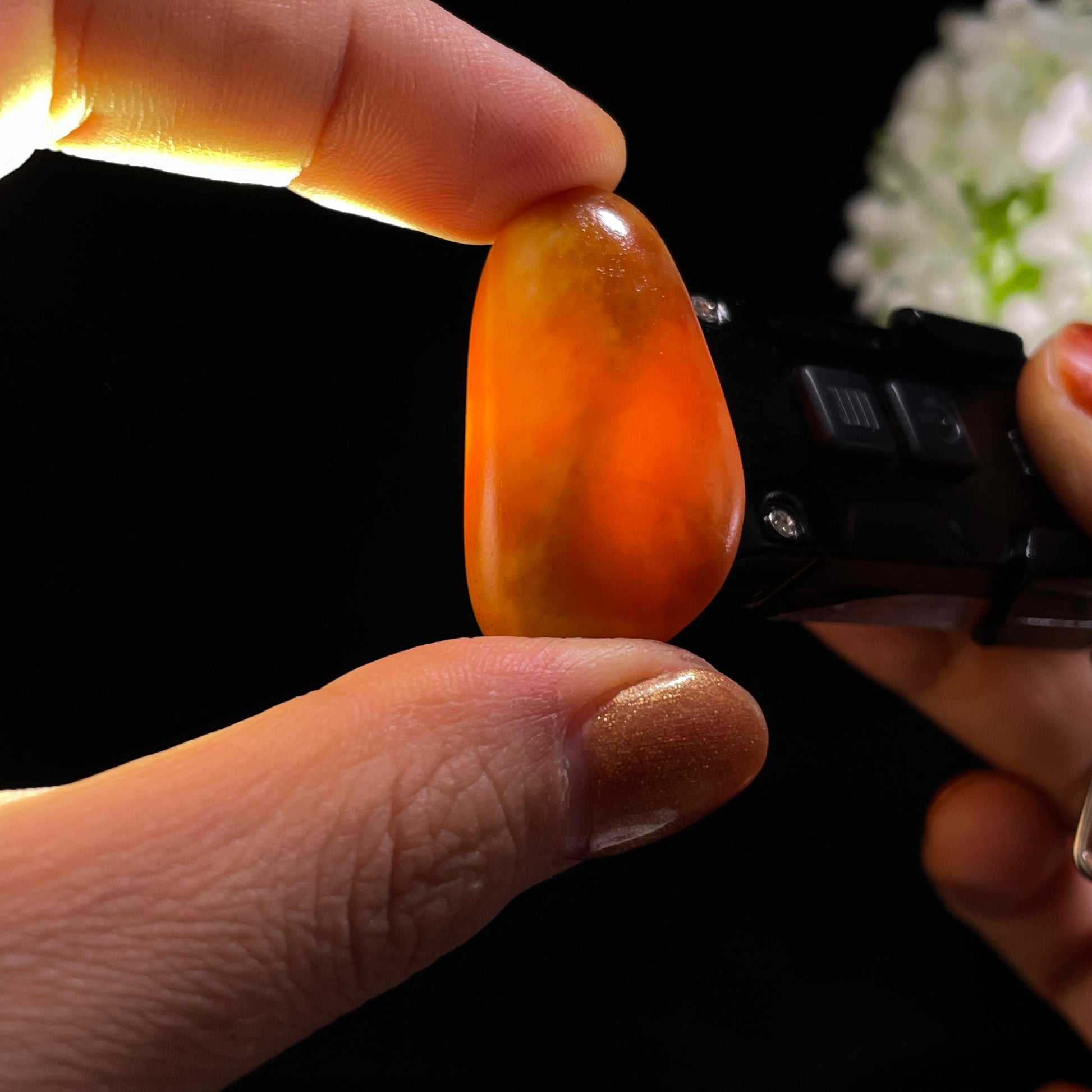 新疆天然和田玉“秋光如酿”红沁籽料（yc387328）