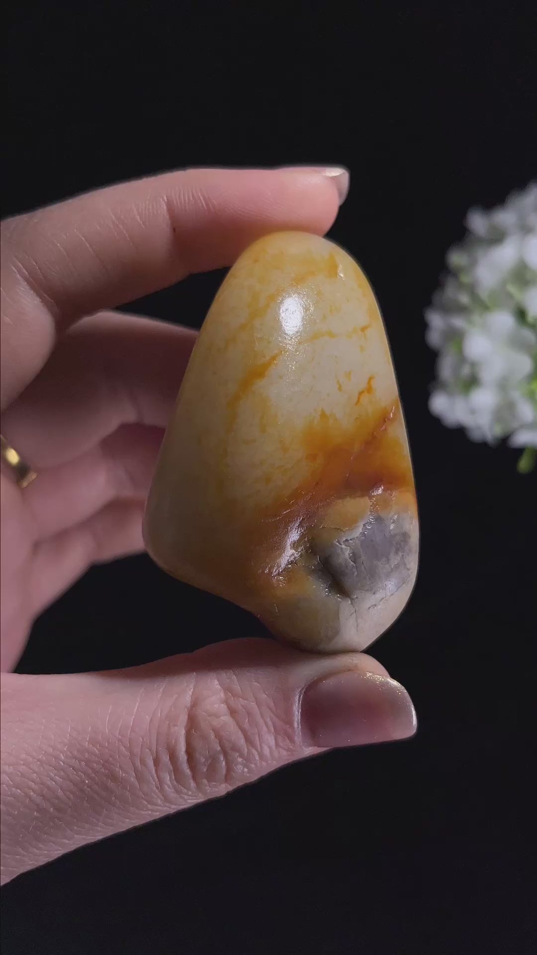 新疆天然和田玉白玉“金珀凝玉”洒金皮籽料原石（yc300260）